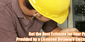 Wilmington Electrician Working on Service Panel