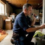 Electrician assessing Delaware home breaker panel